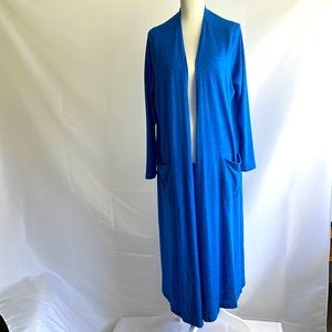 Lularoe “Sarah”, Size L, brilliant blue, rayon/polyester/spandex, dry clean